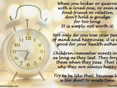 Don't hold a grudge