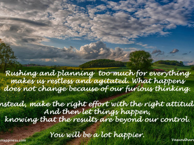Rushing and Planning