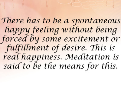 Spontaneous happiness