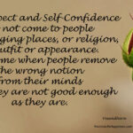 How to gain self-respect and self-confidence