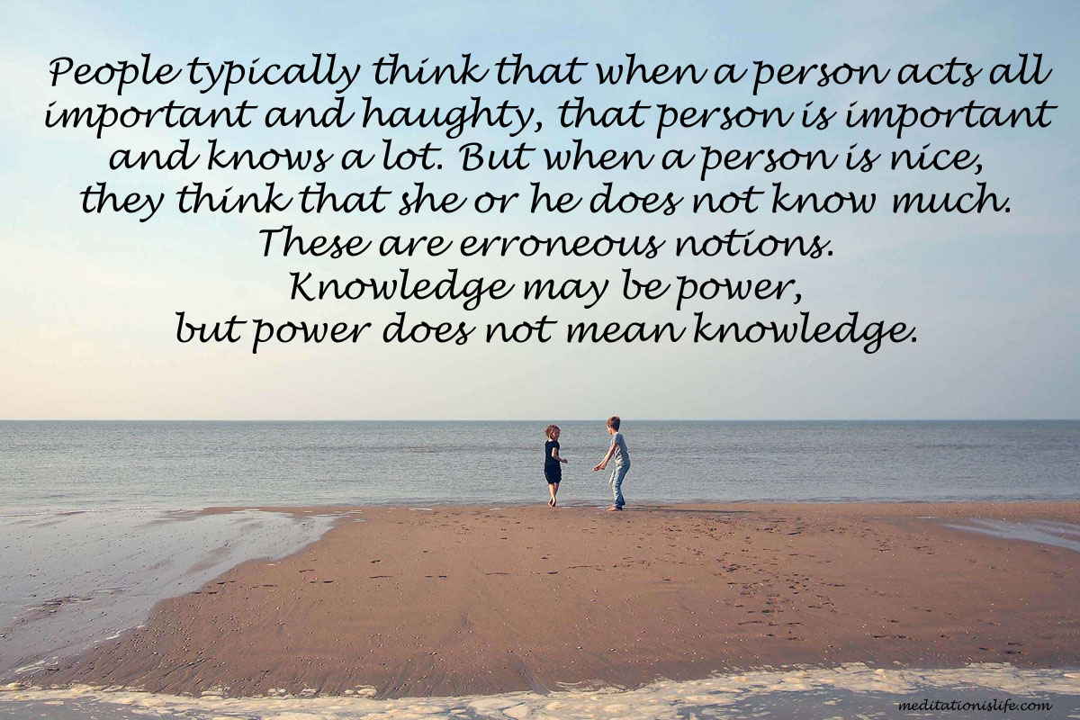 Power is not knowledge